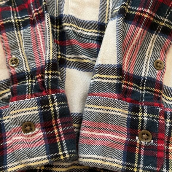 Chaps Women’s Plaid Flannel Shirt Multicolor Long Sleeve Full Zip 100% Cotton SP - Picture 5 of 7